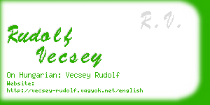 rudolf vecsey business card